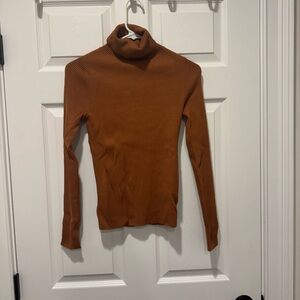 Anthropologie Brown Cowl Neck Sweater Timeless Design